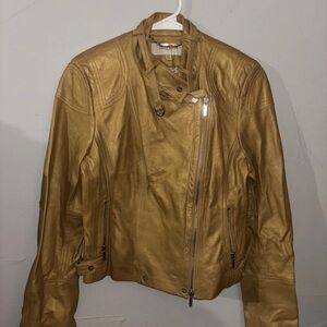 Karen Mullen Gold Leather Women's Jacket
